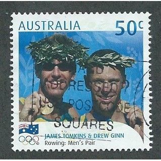 AUS 2004 50c 'GOLD MEDAL WINNERS - ROWING MENS PAIRS 'FINE USED (EBID34-360)