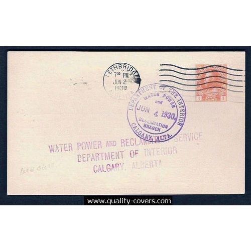 Canada #P29a Postal Card USED ADMIRAL 1930
