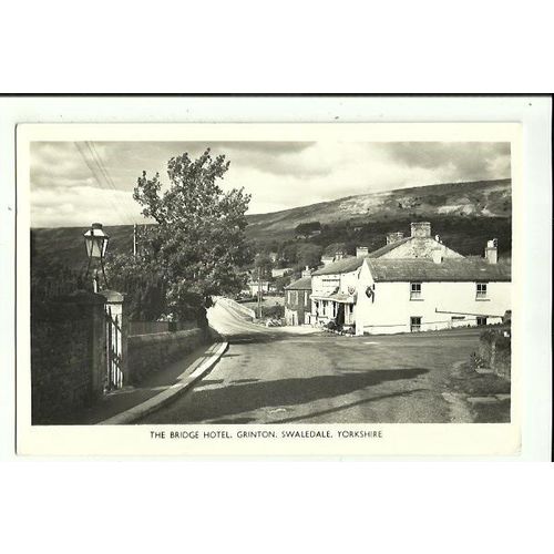 Yorkshire GRINTON Bridge Hotel Postcard by Hinson