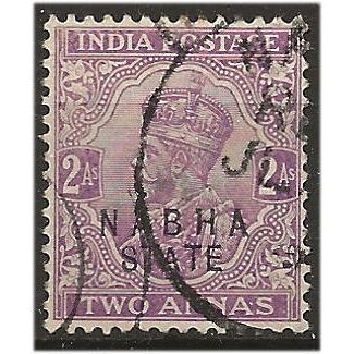 Nabha State (ICS) 1913 SG52 2a Purple Fine Used ....