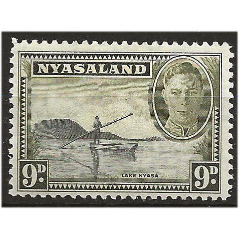Nyasaland 1945 SG151 9d Black & Olive Mounted Mint . ..