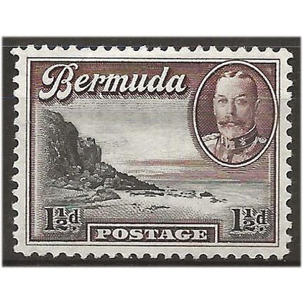 Bermuda 1936 SG100 1 1/2d Black & Chocolate Mounted Mint . .. .