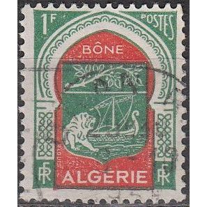 Algérie 1956 Michel 355 O Cote (2005) 0.60 € Armoirie Bône Cachet rond
