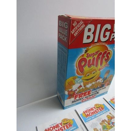 Quaker - Sugar Puffs 2009 Cereal Box Honey Monster Comics Set of 3