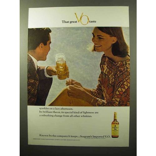 1964 Seagram's V.O. Canadian Whisky Ad - Taste