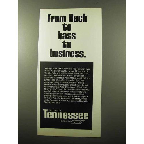 1970 Tennessee Industrial Development Ad - Bach to Bass