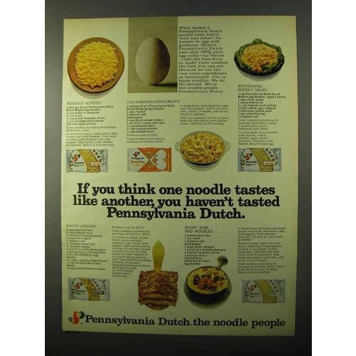 1971 Pennsylvania Egg Noodles Ad - If You Think