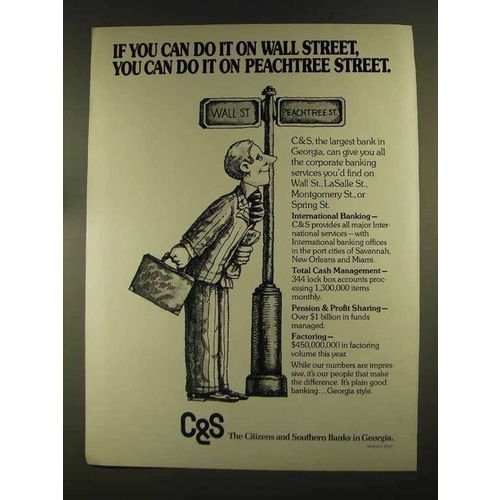 1972 C&S Bank Ad - If You Can Do it on Wall Street