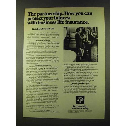 1973 New York Life Insurance Ad - The Partnership