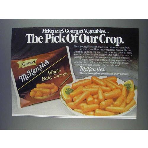1980 McKenzie's Whole Baby Carrots Ad - The Pick