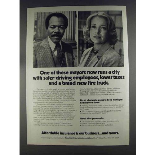1980 American Insurance Association Ad - These Mayors