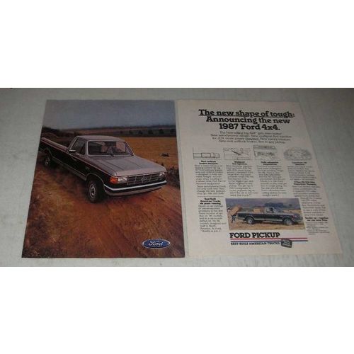 1987 Ford 4x4 Pickup Truck Ad - The New Shape of Tough