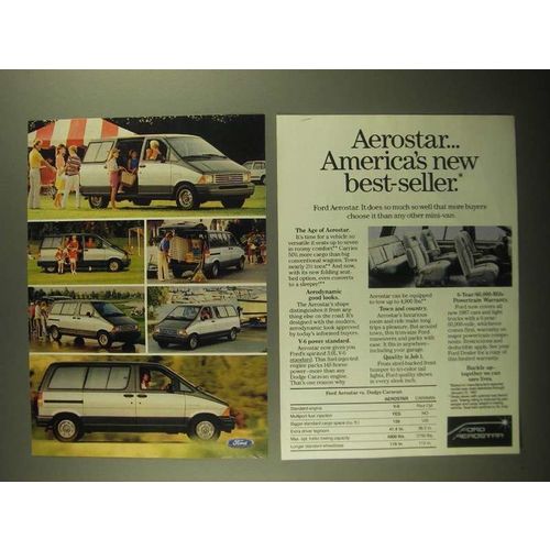 1987 Ford Aerostar Ad - America's New Best-Seller