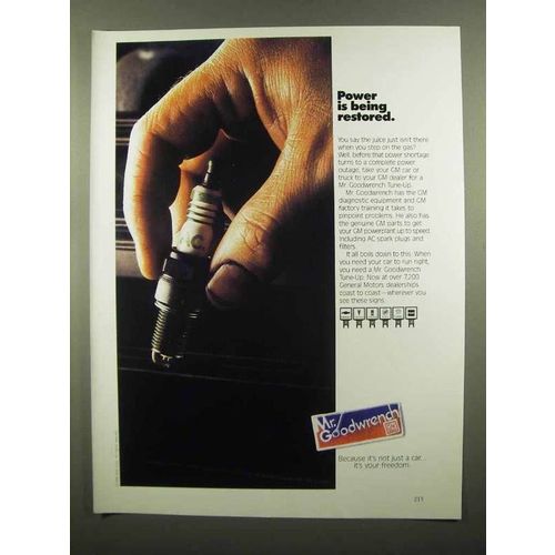 1989 Mr. Goodwrench Tune-Up Ad - Power Being Restored