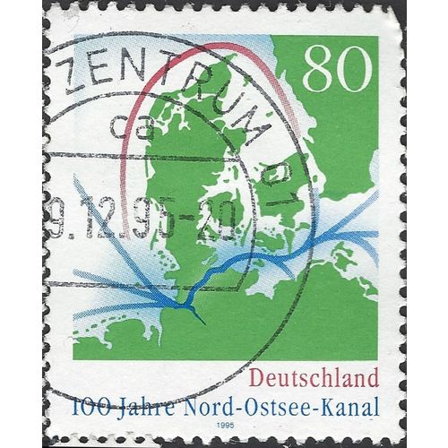 GERMANY, 100 years Kiel Baltic Canal, green 1995, 80pf, #3