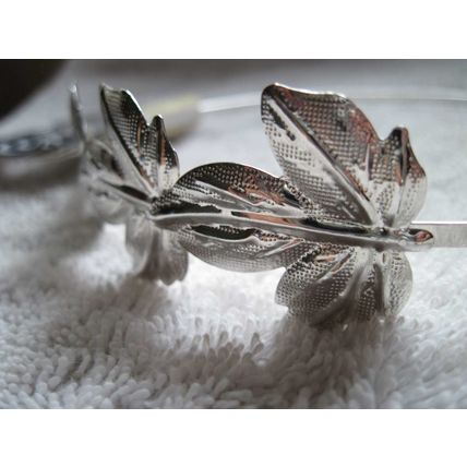 Goody Fashionow Silver Metal Head Band Leaves Greek Costume Headband Leaf Hair