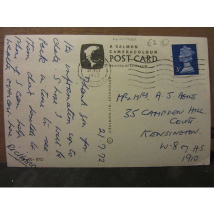 multiview, NORFOLK MILLS used postcard 1972 postmark windmills #