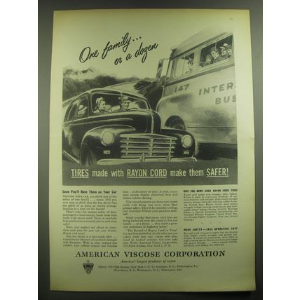 1946 American Viscose Corporation Ad - One family