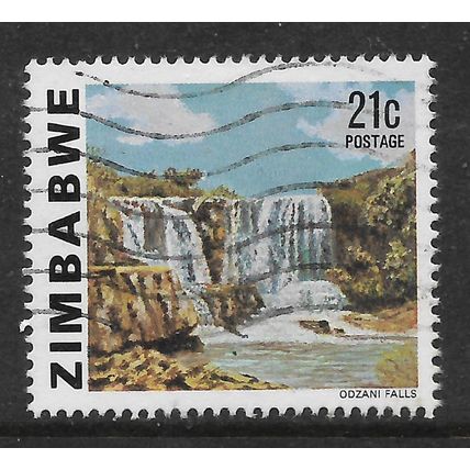 ZIMBABWE 1980 21c ODZANI FALLS SG 586 FINE USED