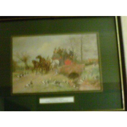 Crossing the Bridge - George Rowlandson framed