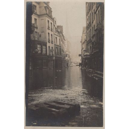 French Floods Antique Disaster Old France Postcard