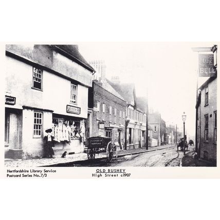 The Bell Pub Victorian Old Bushey Hertfordshire Postcard