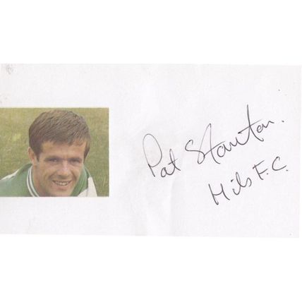 Pat Stanton Hibs Football Sport Hand Signed Fans Mounted Photo