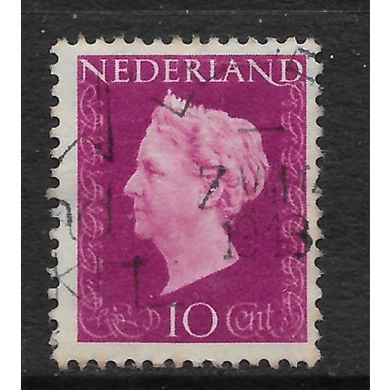 NETHERLANDS 1947 10c PURPLE QUEEN WILHELMINA SG 644 FINE USED#3