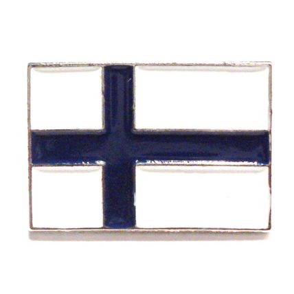 Finland National Flag Finnish Suomen Tasavalta Enamel Badge 20mm