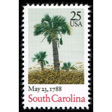 South Carolina PACK OF TEN 25 Cent Postage Stamps Scott 2343