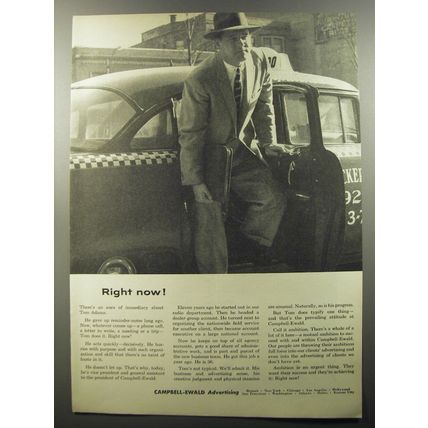 1956 Campbell-Ewald Advertising Ad - Right now!
