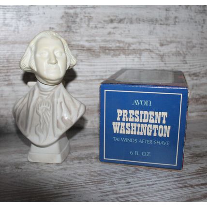 AVON Tai Winds After Shave President George Washington Bust 6oz Historical Gift