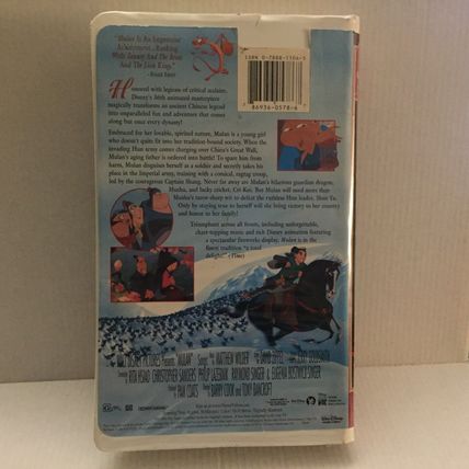 Preowned Disney Mulan Animated Movie VHS Tape