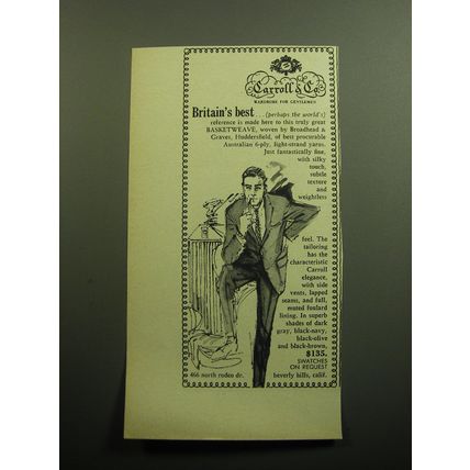1958 Carroll & Co. Fashion Ad - Britain's Best