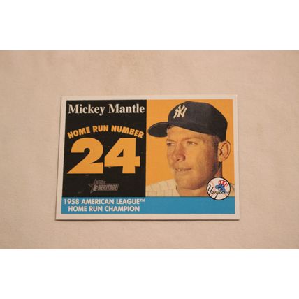Mickey Mantle 2007 Topps Hertitage 1958 AMERICAN LEAGUE HOME RUN CHAMPION #24