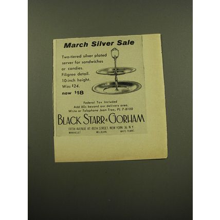 1959 Black Starr & Gorham Server Advertisement - March silver sale