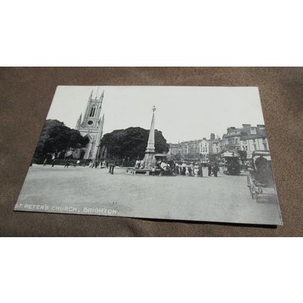 Early Postcard - Gathering @ S Peter's Church - Brighton Sussex
