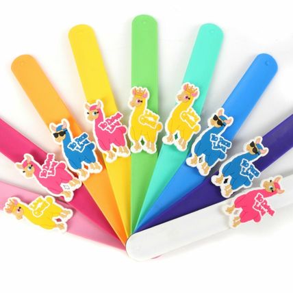 LLAMA SNAP BRACELET Wristband Kid Birthday Party Bag Loot Filler Pinata Silicone
