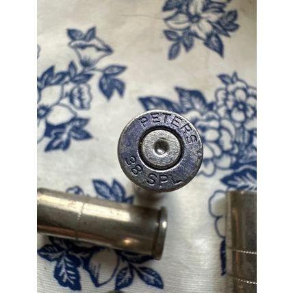 Nickel 38 special spent bullet casings DIY craft supplies, jewelry making