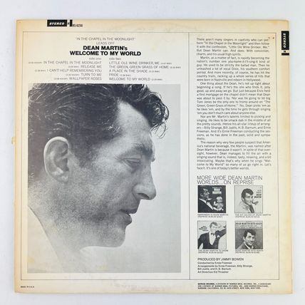 Dean Martin – Welcome To My World Vinyl LP Record Album RS 6250