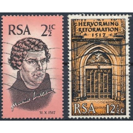 450th Anniv of Reformation - South Africa 1967 - F H - SG 269/70