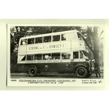 pp1232 -Southampton City Council Corporation Bus No 46 1979 - Pamlin postcard