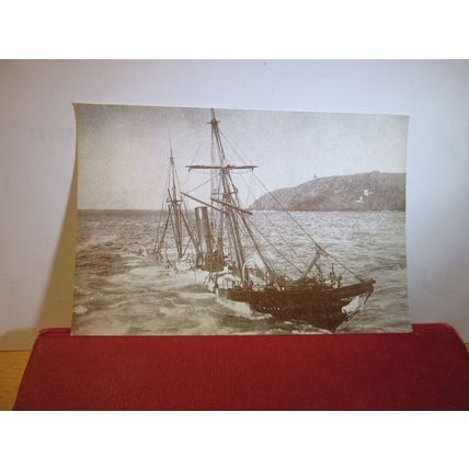 WRECK, M.V. MALTA, LENIDJACK CASTLE, CORNWALL postcard. Truro Museum =