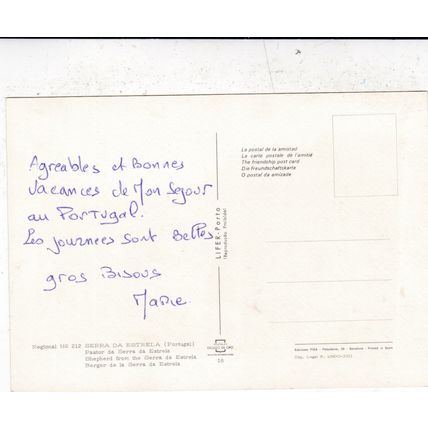 Serra da Estrela Portugal Postcard posted used VGC