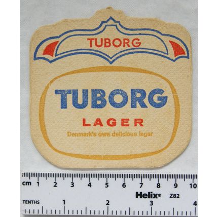 vintage Beer Mat - Tuborg Lager ref2