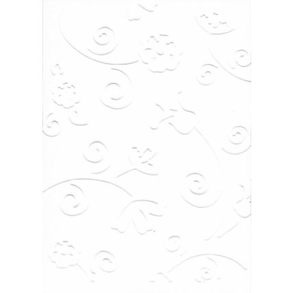 A6 Embossed Card. 10 Sheets. Floral. Cardmaking Scrapbooking Crafts Toppers