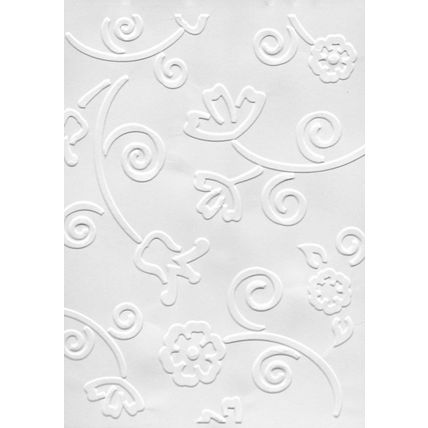 A6 Embossed Card. 10 Sheets. Floral. Cardmaking Scrapbooking Crafts Toppers