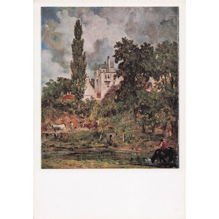 John Constable The Grove Admirals House Hampstead Painting Postcard