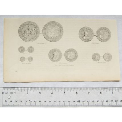 1860s engraving - Silver coins of James I
