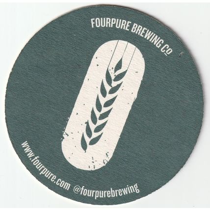 BEER MAT - FOURPURE BREWERY - INSPIRED BY ADVENTURE - (Cat No 001) - (2014)